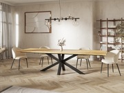 STÓŁ ROZKŁADANY DĘBOWY RUSTIC NOGI PAJĄK LOFT