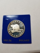 Srebrna Moneta  Bóbr 1978 100 zł