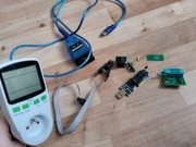 [Zestaw] Programator CH341 + interfejs samochodowy OBDII + miernik poboru