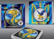 WALKING LIBERTY Eagle Ukrainian Sovereignty Edition 1 Oz srebro 1$ USA 2022