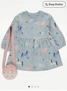 Sukienka z torebką George 86 12-18 mcy unicorny