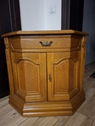 Komoda narożna z szufladą i szafką na klucz