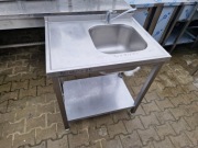 Zlew Gastronomiczny 1 Komorowy Z Półką 80/60/85