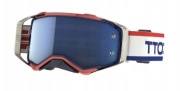 SCOTT Gogle Prospect Retro Heritage white/blue chrome Works 2x szybka