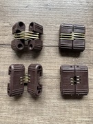 Zawiasy krzyżowe ukryte meblowe brązowe