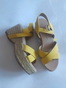 Dorothy Perkins żółte koturny 37