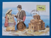 Koperta numizmatyczna Macedonia 1 denar 1993 r