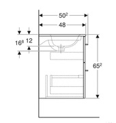 Geberit Selnova Square umywalka z szafką 80 cm zestaw meblowy biały połysk 