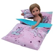 Komplet 6 części Pościel Koniki + Wkład - dla lalek typu Paola Reina Barbie