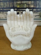 Figurka religijna – Ostatnia Wieczerza w dłoniach – alabaster grecki