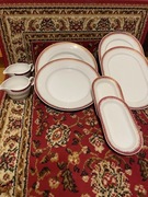 Porcelanowa zastawa stołowa na 10 osób Włocławek z lat 80tych