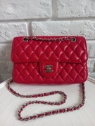 Torebka listonoszka chanelka na łańcuszku Czerwona