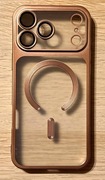 Etui iPhone 17 Pro Max MagSafe z osłoną aparatu przezroczyste złote