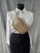 Nerka torebka beżowa skóra naturalna Włoska - nowa