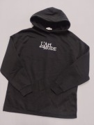 AMISU damska czarna bluza z kapturem ocieplana 42% bawełna XS/34