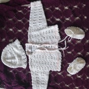 Komplet do chrztu szydełkowy rozmiar 68