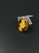 Srebrna zawieszka z bursztynem - róza 4,25 g