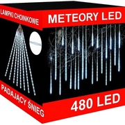 SOPLE METEORY LED 50 CM  8 Tub 4,1 m Ciepłe Białe LED
