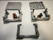 Fortyfikacje z worków z piaskiem zestaw 3 fortów(diorama; makieta)