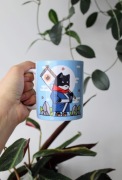 Kubek Japońska ilustracja, pies Shiba inu, japoński piesek 330ml