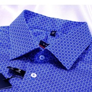 Eterna koszula XL 44 non iron Slim bawełna satynowa Sicilian tiles Italy ck