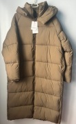 ZARA khaki płaszcz puchowy zimowy thermal edition L/40