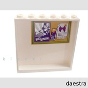 LEGO 59349pb116 PANEL 1 x 6 x 5 naklejka tablica ogłoszeń biały z 41118