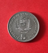 Moneta 5 boliwarów 1977, Wenezuela