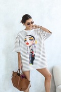 T-SHIRT LONG BASIC PRINT NOWA KOLEKCJA POLSKA MARKA OVERSIZE 