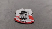 Magnes na lodówkę z napisem Polska i Józefem Piłsudzkim WYPRZEDAŻ