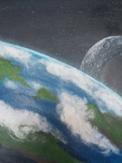 Obraz - Ziemia i księżyc