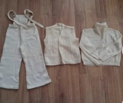 Komplet dziecięcy 3 częściowy z dzianiny rozmiar 68-70