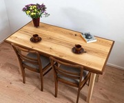 Stół z jesionu + iroko 140 x 70 cm ręcznie robiony