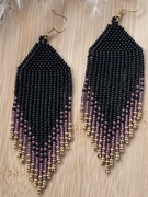 Kolczyki z japońskich koralików.