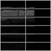 Czarne płytki metra samoprzylepne do kuchni i łazienki 10 arkuszy  12/12 cm