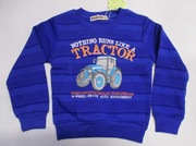 Bluza dresowa chłopięca ocieplana niebieska 92