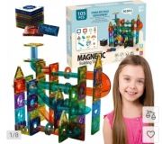 KLOCKI MAGNETYCZNE 105 EL 3 D   PANELE KONSTRUKCYJNE  KREATYWNE EDUKACYJNE