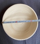 Koszyk rattanowy okrągły z pokrowcem do rozrostu chleba