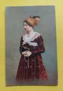 Stara niemiecka pocztówka Vintage 1910 r. Stary strój. Górna Austria 