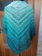 Ażurowa chusta ombre na szydełku 