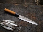 Vintage Japoński Nóż do Sushi Funayuki – Stal Węglowa – 150 mm