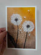 Akwarela DMUCHAWCE 13,5x19 cm | Oryginał | Bawełna 300g