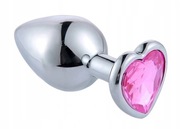 STALOWY KOREK ANALNY SERCE ZATYCZKA PLUG BDSM ANAL