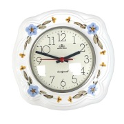 Zegar Ścienny Ceramiczny Meister-Quarz Ręcznie Malowany Niemcy Lata 70.