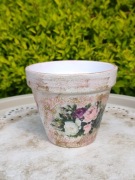 Doniczka hand-made terakota kwiaty