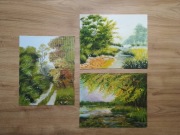 WYPRZEDAŻ KOLEKCJI - ZESTAW RĘCZNIE MALOWANYCH OBRAZÓW - PALETA BARW