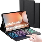 ROOFEI Etui z klawiaturą RGB do Galaxy Tab S9 FE+/S9+/S10+ 12.4
