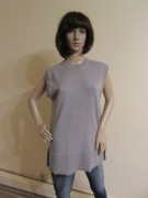 CUBUS sweter bezrękawnik orzechowy brąz 100% wełna merino _ M