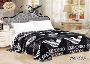 Koc 200x220 miękki ciepły | Pled na łóżko | Stylowy czarny | HIT