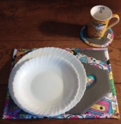 Podkładka na stół, kolorowa, zmywalna, dla dziecka, handmade